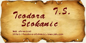 Teodora Stokanić vizit kartica